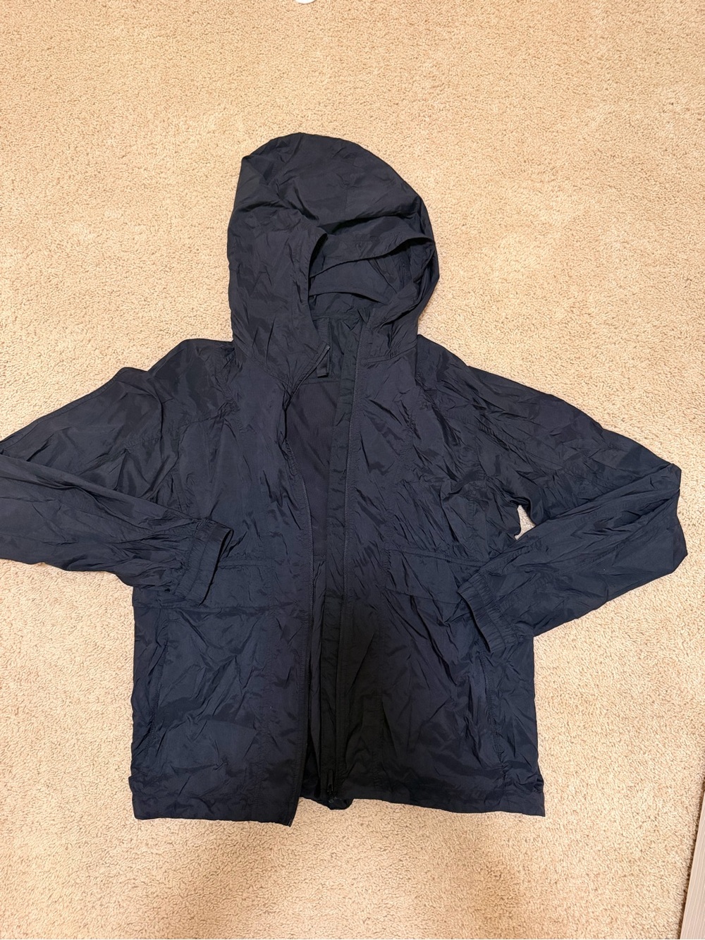 lululemon athletica black windbreaker zip-up